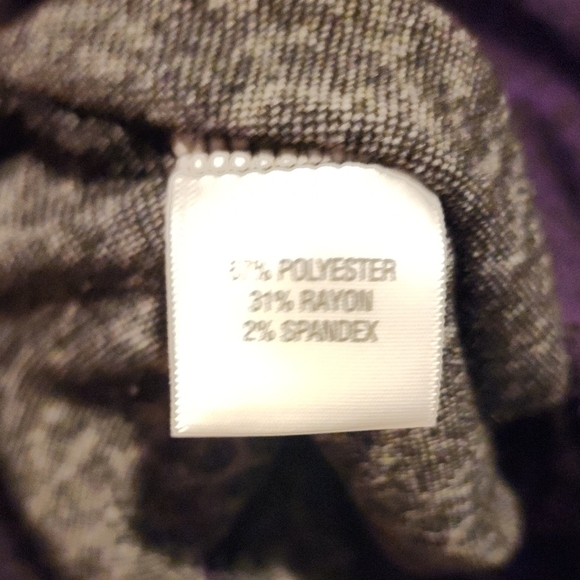 JM Collection Purple Cheetah Print Sweater M Full Zip - Picture 3 of 6